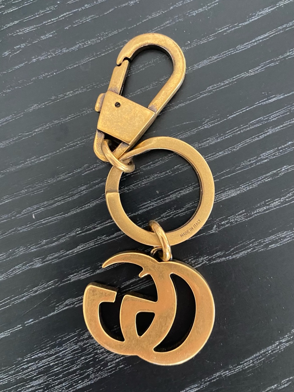 Authentic Gucci Gold Double G Keychain Bag Charm - Picture 6 of 9